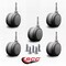 Service Caster 3'' Gray Heavy Duty Floor Safe Twin Wheel Caster 5/16 Grip Neck Stem, 5PK SCC-GN02S75-TPR-GRY-5 - alternate 2